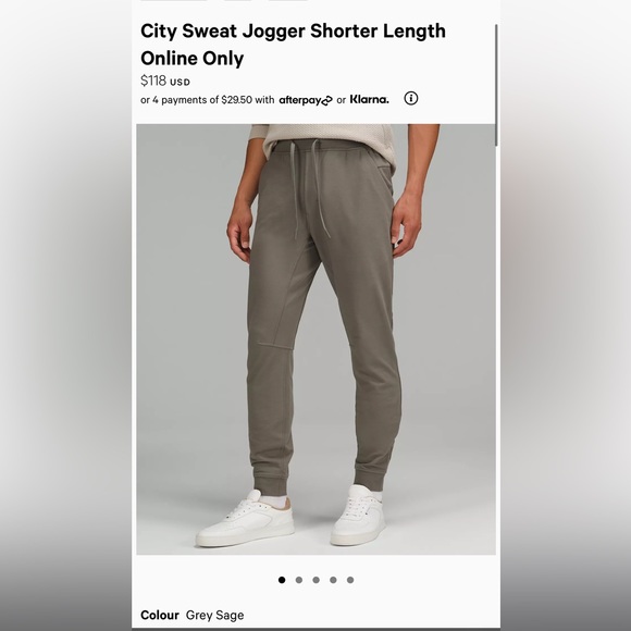 Lululemon Men’s City Sweat French Terry Joggers - Picture 2 of 2